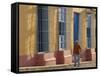 Street Scene in Trinidad, Cuba-Peter Adams-Framed Stretched Canvas