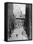 Street Scene in Victorian London-null-Framed Stretched Canvas