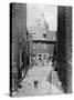 Street Scene in Victorian London-null-Stretched Canvas