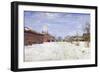 Street Scene in Winter, 1912 (Oil on Canvas)-Isaak Israilevich Brodsky-Framed Giclee Print