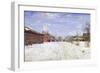 Street Scene in Winter, 1912 (Oil on Canvas)-Isaak Israilevich Brodsky-Framed Giclee Print