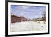 Street Scene in Winter, 1912 (Oil on Canvas)-Isaak Israilevich Brodsky-Framed Giclee Print