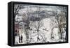 Street Scene in Winter, 1919-1920-Isaak Brodsky-Framed Stretched Canvas