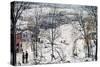 Street Scene in Winter, 1919-1920-Isaak Brodsky-Stretched Canvas