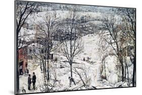 Street Scene in Winter, 1919-1920-Isaak Brodsky-Mounted Giclee Print