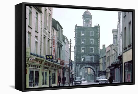 Street Scene in Youghal, County Cork, Ireland-CM Dixon-Framed Stretched Canvas