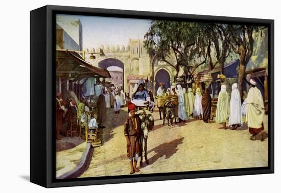 Street Scene, Kairouan, Tunisia, C1924-null-Framed Stretched Canvas