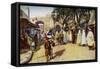 Street Scene, Kairouan, Tunisia, C1924-null-Framed Stretched Canvas