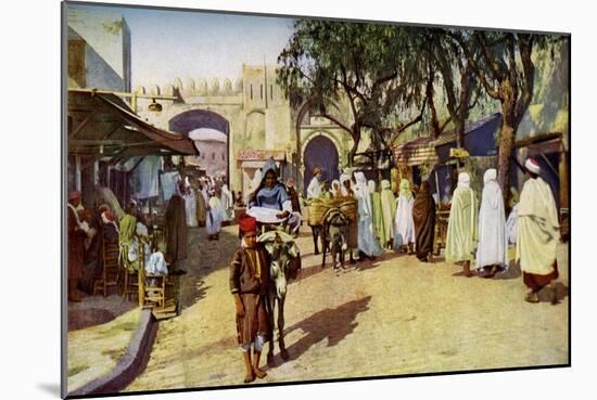 Street Scene, Kairouan, Tunisia, C1924-null-Mounted Giclee Print