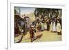 Street Scene, Kairouan, Tunisia, C1924-null-Framed Giclee Print