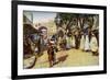 Street Scene, Kairouan, Tunisia, C1924-null-Framed Giclee Print