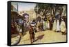 Street Scene, Kairouan, Tunisia, C1924-null-Framed Stretched Canvas