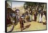 Street Scene, Kairouan, Tunisia, C1924-null-Framed Stretched Canvas