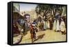 Street Scene, Kairouan, Tunisia, C1924-null-Framed Stretched Canvas