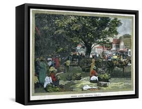 Street Scene, Kingston, Jamaica, C1880-null-Framed Stretched Canvas