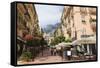 Street Scene, La Condamine, Monaco, Europe-Amanda Hall-Framed Stretched Canvas