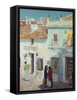 Street Scene, La Ronda, Spain, 1910-Childe Hassam-Framed Stretched Canvas