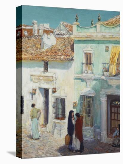 Street Scene, La Ronda, Spain, 1910-Childe Hassam-Stretched Canvas