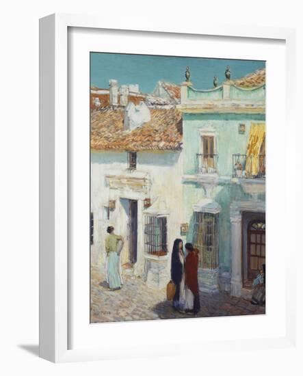 Street Scene, La Ronda, Spain, 1910-Childe Hassam-Framed Giclee Print