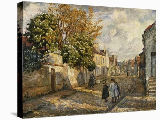 Street Scene, Lagny; Scene De Rue, Lagny-Henri Lebasque-Stretched Canvas