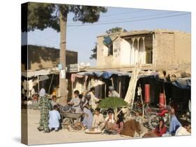 Street Scene, Maimana, Faryab Province, Afghanistan-Jane Sweeney-Stretched Canvas