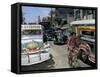 Street Scene, Manila, Island of Luzon, Philippines, Southeast Asia-Bruno Barbier-Framed Stretched Canvas