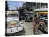 Street Scene, Manila, Island of Luzon, Philippines, Southeast Asia-Bruno Barbier-Stretched Canvas