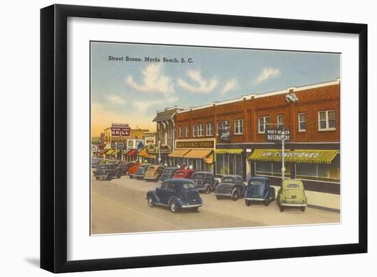Street Scene, Myrtle Beach, South Carolina-null-Framed Art Print
