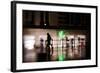 Street Scene, Neon Lights, Selective Focus, Colonnades, Hanseatic City of Hamburg, Germany-Axel Schmies-Framed Photographic Print