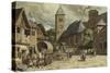 Street Scene, Netherlands, 10th Century-Willem II Steelink-Stretched Canvas