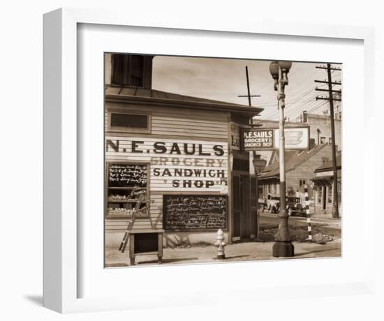 Street Scene, New Orleans, Louisiana, 1935-Walker Evans-Framed Art Print