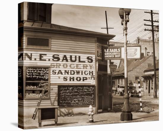 Street Scene, New Orleans, Louisiana, 1935-Walker Evans-Stretched Canvas