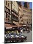 Street Scene of Cafes on the Piazza Del Campo in Siena, UNESCO World Heritage Site, Tuscany, Italy-Groenendijk Peter-Mounted Photographic Print