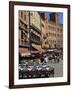 Street Scene of Cafes on the Piazza Del Campo in Siena, UNESCO World Heritage Site, Tuscany, Italy-Groenendijk Peter-Framed Photographic Print