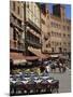 Street Scene of Cafes on the Piazza Del Campo in Siena, UNESCO World Heritage Site, Tuscany, Italy-Groenendijk Peter-Mounted Photographic Print
