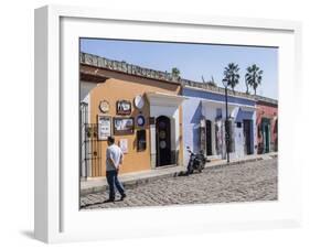 Street scene of colorful buildings, Oaxaca, Mexico, North America-Melissa Kuhnell-Framed Photographic Print