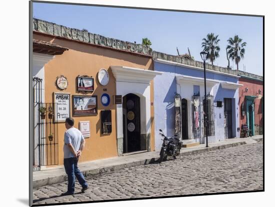 Street scene of colorful buildings, Oaxaca, Mexico, North America-Melissa Kuhnell-Mounted Photographic Print