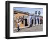 Street scene of colorful buildings, Oaxaca, Mexico, North America-Melissa Kuhnell-Framed Photographic Print