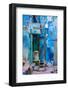 Street Scene of the Blue Houses, Jodhpur, the Blue City, Rajasthan, India, Asia-Laura Grier-Framed Photographic Print