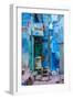 Street Scene of the Blue Houses, Jodhpur, the Blue City, Rajasthan, India, Asia-Laura Grier-Framed Photographic Print