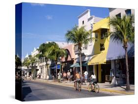 Street Scene on Duval Street, Key West, Florida, USA-John Miller-Stretched Canvas