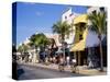 Street Scene on Duval Street, Key West, Florida, USA-John Miller-Stretched Canvas