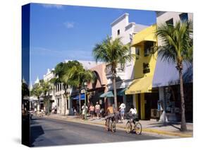 Street Scene on Duval Street, Key West, Florida, USA-John Miller-Stretched Canvas