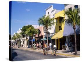 Street Scene on Duval Street, Key West, Florida, USA-John Miller-Stretched Canvas