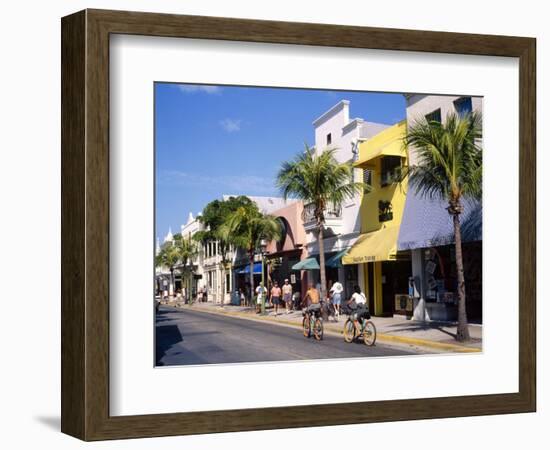 Street Scene on Duval Street, Key West, Florida, USA-John Miller-Framed Photographic Print