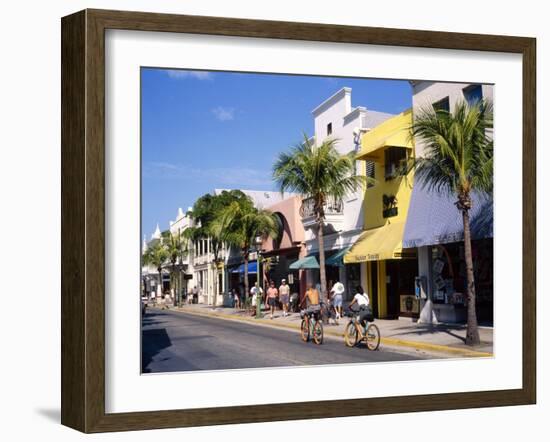 Street Scene on Duval Street, Key West, Florida, USA-John Miller-Framed Photographic Print