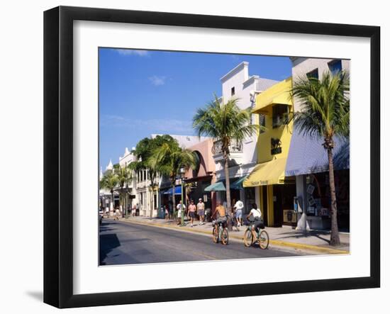 Street Scene on Duval Street, Key West, Florida, USA-John Miller-Framed Photographic Print