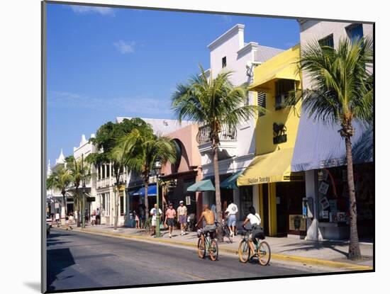Street Scene on Duval Street, Key West, Florida, USA-John Miller-Mounted Photographic Print