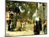 Street Scene, Paris, 1887-Childe Hassam-Mounted Giclee Print