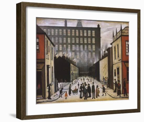 Street Scene, Pendlebury-Laurence Stephen Lowry-Framed Art Print